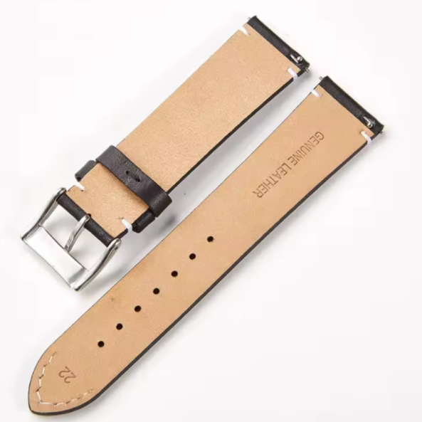 Bracelets de Montre en Cuir Véritable de Veau, Bracelet de Montre à Dégagement Rapide 18mm, 20mm, 22mm, 24mm, Accessoires de Montres Intelligentes