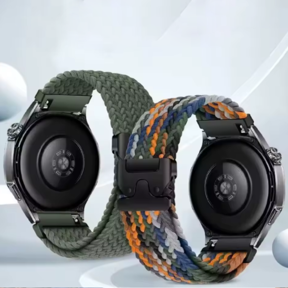 Bracelet en Nylon Tressé pour Montre Galaxy, Huawei Watch GT5 Pro, Amazfit GTR, Résubdivision, 7, 6, 5, 46mm, 20mm, 22mm