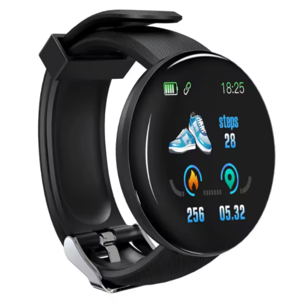 Montre Connectée D18 avec Moniteur de Fréquence Cardiaque
