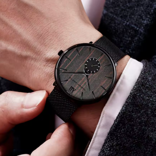 Montre-Bracelet Hannah Martin en Acier Inoxydable pour Homme