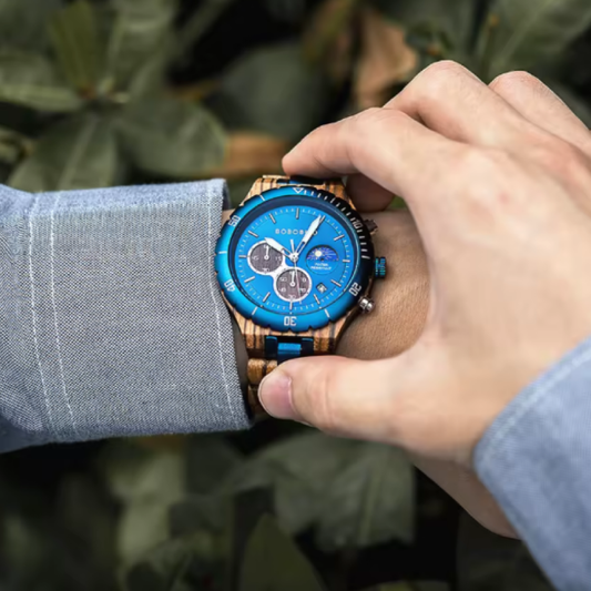 Montre-Bracelet BOBO BIRD en Bois et Acier Inoxydable pour Homme
