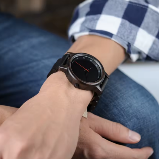 Montre BOBO BIRD en Bois d'Ébène pour Hommes et Femmes