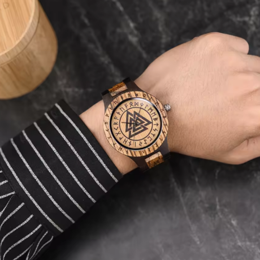 Montre-Bracelet BOBO BIRD Viking en Bois pour Homme